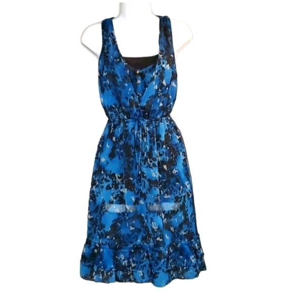 CONVERSE One Star Women's Lightweight Blue White Sheer Dress Size S - Picture 1 of 6